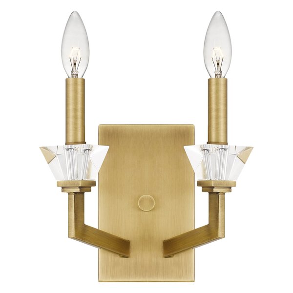 Quoizel Lottie 2-Light Aged Brass Wall Sconce LOT8708AB